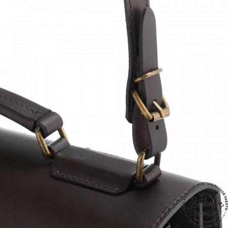 Мужской кожаный портфель "Престиж" (тёмно-коричневый)